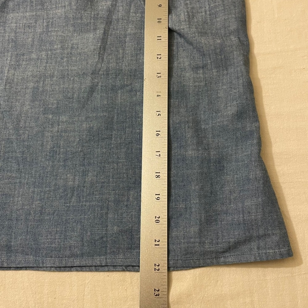 J. Crew Womens Size 2 Chambray V Neck‎ Cami Tank Top Blue Re-imagined Strappy - Picture 4 of 8